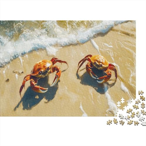 Red Krabbe Puzzle Für Erwachsene 1000 Puzzle Strand Anspruchsvoll Puzzle Teile Erwachsener Kniffel Spaß Für Die Ganze Familie Unmögliches Puzzle DIY Kreative 1000pcs (75x50cm) von lihuogongsio