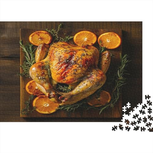 Roasted Huhn 1000 Stück Puzzles Für Erwachsene geröstete Türkei Lernspiel Herausforderung Lernspiel Spielzeug Geschenk Stress Abbauen Lernspiel Spielzeug 1000pcs (75x50cm) von lihuogongsio