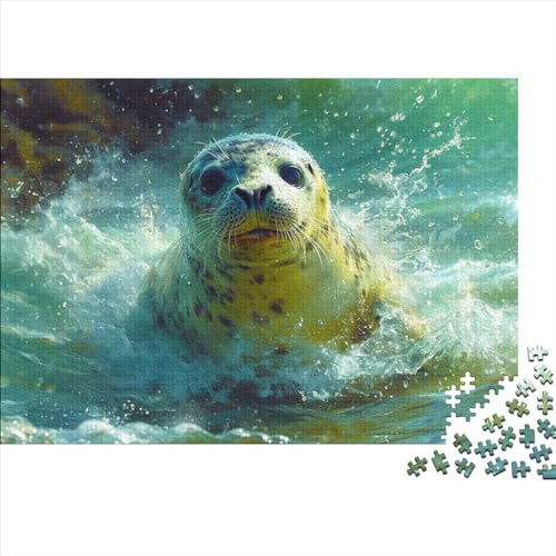 Robbe Puzzle Für Erwachsene 300 Puzzle Meerestier Erwachsene Anspruchsvoll Puzzle Puzzlegröße Puzzle Unmögliches Puzzle Spielzeug Geschenk Premium Quality 300pcs (40x28cm) von lihuogongsio