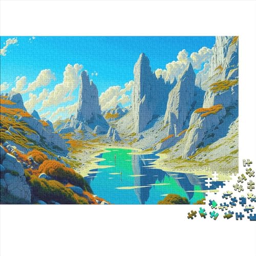 Rocky Berg Puzzle Für Erwachsene 500 Puzzle Tal Anspruchsvoll Puzzle Teile Erwachsener Kniffel Spaß Für Die Ganze Familie Unmögliches Puzzle DIY Kreative 500pcs (52x38cm) von lihuogongsio