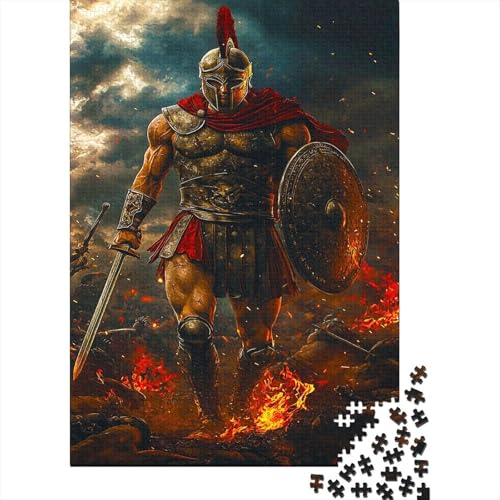 Römische Schlachtfelder Puzzle Erwachsene 1000 Teile Holzpuzzle Erwachsene Lernspiel Puzzle Griechischer Krieger Spielzeug Geschenk Stress Abbauen Einzigartiges Geschenk 1000pcs (75x50cm) von lihuogongsio