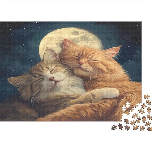 Rote Katze 1000 Stück Puzzles OrEngelfarbene Katze Lernspiel Spielzeug Geschenk Geschicklichkeitsspiel Für Die Ganze Familie Schöne Geschenkidee DIY Kreative Unterhaltung 1000pcs (75x50cm) von lihuogongsio