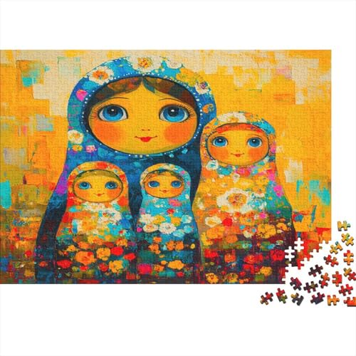 Russisch Doll 500 Stück Puzzles Matrjoschka-Puppe Lernspiel Spielzeug Geschenk Geschicklichkeitsspiel Für Die Ganze Familie Schöne Geschenkidee DIY Kreative 500pcs (52x38cm) von lihuogongsio