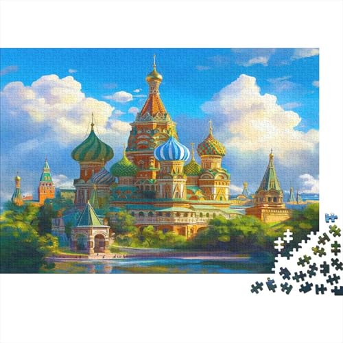 Saint Basil's Katzehedral Puzzle 1000 Teile Puzzle Teilige moskau Spielepuzzles Für Die Ganze Familie Brain Challenge Raumdekoration Lernspiel Spielzeug 1000pcs (75x50cm) von lihuogongsio