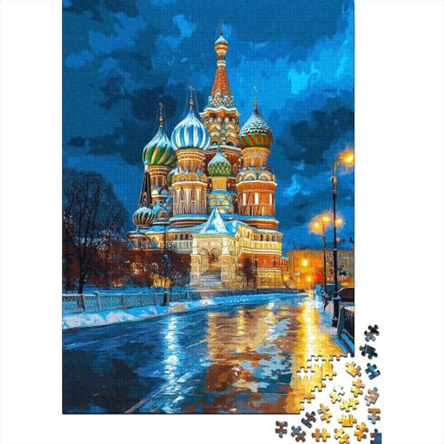 Saint Basils Katzehedral Puzzle 1000 Teile moskau Puzz Erwachsene Spielepuzzles HochwerTiger Geschicklichkeitsspiel Lernspiel Spielzeug Geschenk Schöne 1000pcs (75x50cm) von lihuogongsio