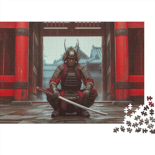 Samurai 300 Stück Puzzles Für Erwachsene Japanisch Samurai Lernspiel Herausforderung Lernspiel Spielzeug Geschenk Stress Abbauen Lernspiel Spielzeug 300pcs (40x28cm) von lihuogongsio