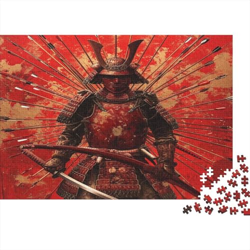 Samurai Puzzle 300 Teile Puzzle Für Erwachsene Japanischer Samurai Brain Challenge Geschicklichkeitsspiel Stress Abbauen Familien Herausforderndes Schöne Geschenkidee 300pcs (40x28cm) von lihuogongsio