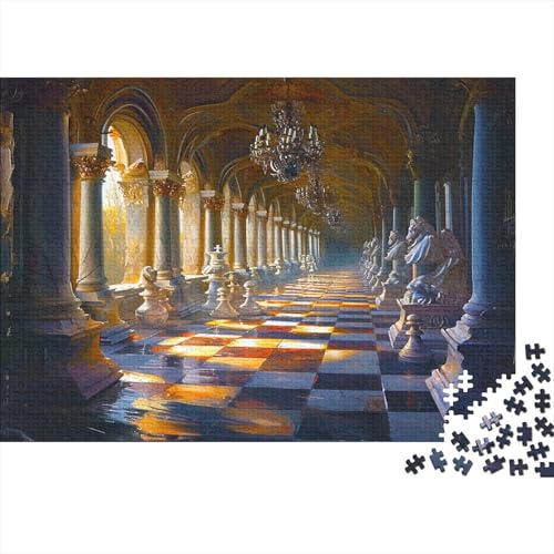 Schach Puzzle 300 Puzzle Schachbrett Erwachsene Impossible Puzzle Geschicklichkeitsspiel Für Die Ganze Familie Puzzle Erwachsene Premium Quality Farbig Spaß 300pcs (40x28cm) von lihuogongsio