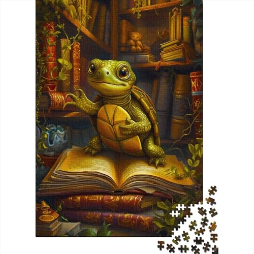 Schildkröte 500 Teile Puzzle süße Schildkröte Impossible Für Erwachsene HochwerTiger Puzzle Fantasy Schöne Geschenkidee DIY Kreative Unterhaltung Spielzeug Dekoration 500pcs (52x38cm) von lihuogongsio