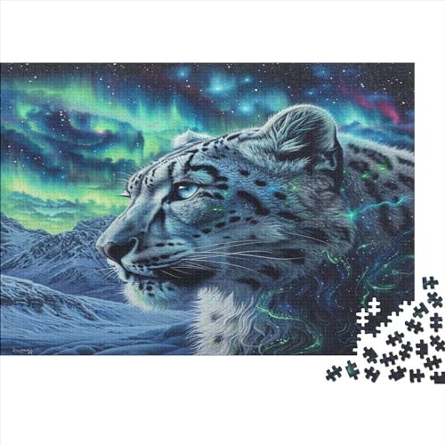 Schneeleopard Puzzle 1000 Teile Puzzle Für Erwachsene Polaris Brain Challenge Geschicklichkeitsspiel Stress Abbauen Familien Herausforderndes Schöne Geschenkidee 1000pcs (75x50cm) von lihuogongsio