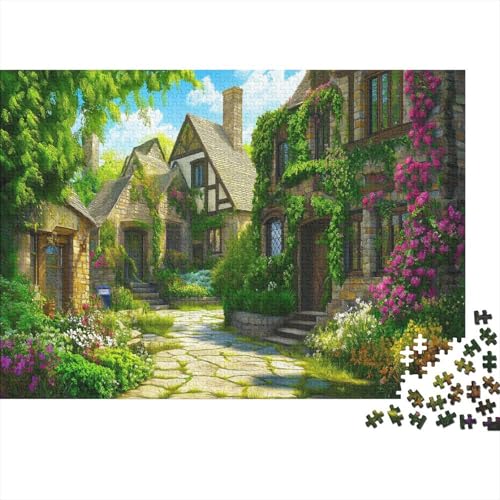 Schöne Stadtansicht Puzzle 1000 Teile Impossible Für Erwachsene Hochwertiger England Holzpuzzle Erwachsene Fantasy Schöne Geschenkidee DIY Kreative Unterhaltung 1000pcs (75x50cm) von lihuogongsio