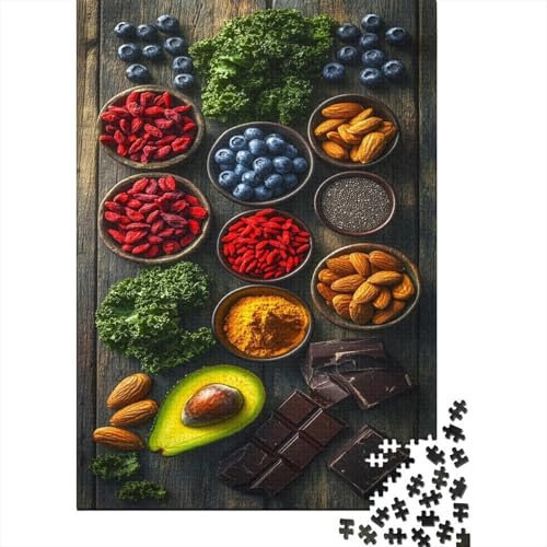 Schokolade Heidelbeeren 500 Stück Puzzles Für Erwachsene Lebensmittel Lernspiel Herausforderung Lernspiel Spielzeug Geschenk Stress Abbauen Lernspiel Spielzeug 500pcs (52x38cm) von lihuogongsio