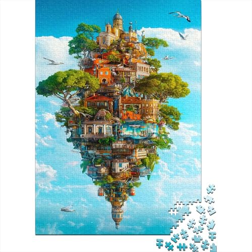 Schwimmende Insel Puzzle 300 Puzzle Erwachsene Impossible Puzzle Geschicklichkeitsspiel Für Die Ganze Familie Puzzle Erwachsene Premium Quality 300pcs (40x28cm) von lihuogongsio