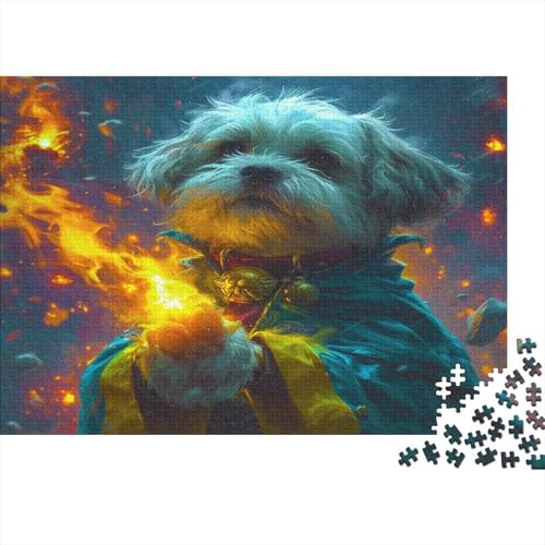 Shiz Tzu 500 Teile Puzzle Shiz Tzu Impossible Für Erwachsene Hochwertiger Puzzle Fantasy Schöne Geschenkidee DIY Kreative Unterhaltung Spielzeug Dekoration 500pcs (52x38cm) von lihuogongsio