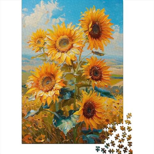 Sonnenblume Puzzle Für Erwachsene 1000 Puzzle Leuchtende Blumen Anspruchsvoll Puzzle Teile Erwachsener Kniffel Spaß Für Die Ganze Familie Unmögliches Puzzle DIY Kreative 1000pcs (75x50cm) von lihuogongsio