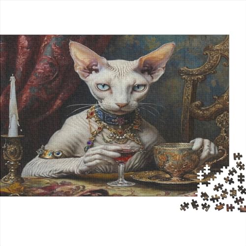 Sphinx-Katze Puzzle 1000 Teile Puzzle Für Erwachsene Bunter Schmuck Geschicklichkeitsspiel Für Die Ganze Familie Premium Quality Schöne Geschenkidee Kräftigen Farben 1000pcs (75x50cm) von lihuogongsio