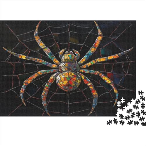 Spinne 500 Stück Puzzles Glasmalerei Geschicklichkeitsspiel Für Die Ganze Familie DIY Kreative Unterhaltung Schöne Geschenkidee Premium Quality 500pcs (52x38cm) von lihuogongsio