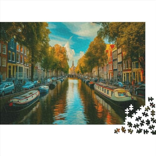 Stadt Puzzle 300 Teile Puzzle Für Erwachsene Venedig Geschicklichkeitsspiel Für Die Ganze Familie Premium Quality Schöne Geschenkidee Kräftigen Farben 300pcs (40x28cm) von lihuogongsio