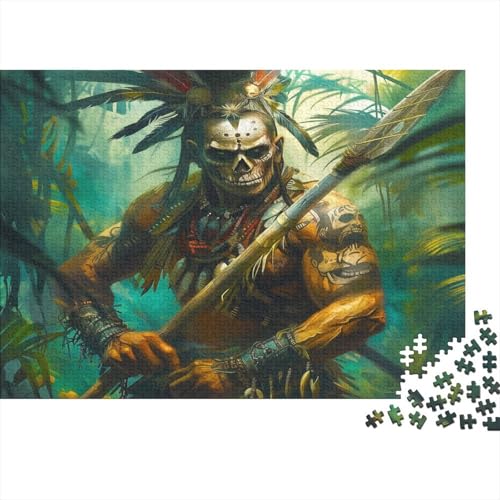 Stammeswilde Puzzle 500 Teile Puzzle Für Erwachsene Aztekische Zivilisation Geschicklichkeitsspiel Für Die Ganze Familie Premium Quality Schöne Geschenkidee Kräftigen Farben 500pcs (52x38cm) von lihuogongsio