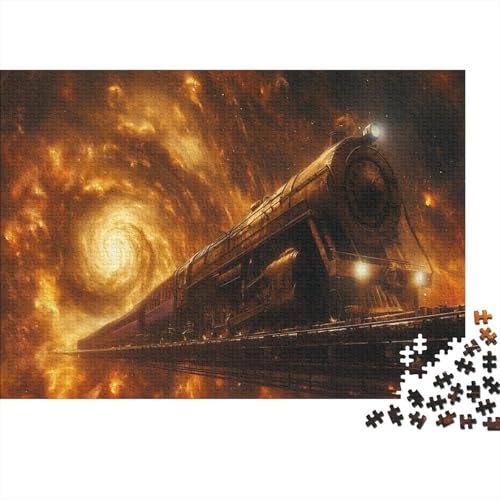 Steampunk 300 Stück Puzzles Für Erwachsene Dampfzug Lernspiel Herausforderung Lernspiel Spielzeug Geschenk Stress Abbauen Lernspiel Spielzeug Geschenk Farbig 300pcs (40x28cm) von lihuogongsio