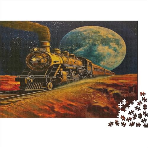 Steampunk Puzzle 1000 Teile Puzzle Für Erwachsene Dampfzug Geschicklichkeitsspiel Für Die Ganze Familie Premium Quality Schöne Geschenkidee Kräftigen Farben 1000pcs (75x50cm) von lihuogongsio