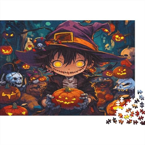 Süßes oder Saures 1000 Stück Puzzles Halloween-Zauberer Lernspiel Spielzeug Geschenk Geschicklichkeitsspiel Für Die Ganze Familie Schöne Geschenkidee DIY Kreative 1000pcs (75x50cm) von lihuogongsio