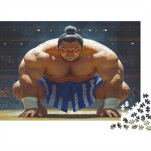 Sumo Wrestler 1000 Stück Puzzles Japanisch Sumo Erwachsene Stress Abbauen Familien 1000 Brain Challenge Lernspiel Spielzeug Premium Quality Spielzeug Geschenk 1000pcs (75x50cm) von lihuogongsio