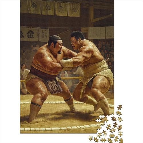 Sumo Wrestler 300 Stück Puzzles Für Erwachsene Japanisch Sumo Lernspiel Herausforderung Lernspiel Spielzeug Geschenk Stress Abbauen Lernspiel Spielzeug 300pcs (40x28cm) von lihuogongsio