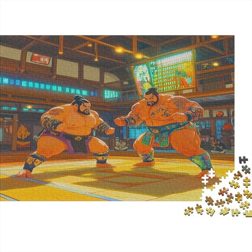 Sumo Wrestler 300 Stück Puzzles Japanisch Sumo Lernspiel Spielzeug Geschenk Geschicklichkeitsspiel Für Die Ganze Familie Schöne Geschenkidee DIY Kreative 300pcs (40x28cm) von lihuogongsio