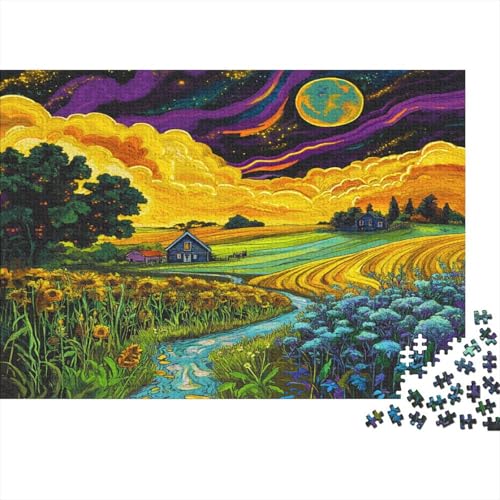 SunBlume Field Puzzle 1000 Teile Puzz Erwachsene Spielepuzzles HochwerTiger Geschicklichkeitsspiel Lernspiel Spielzeug Geschenk Schöne 1000pcs (75x50cm) von lihuogongsio