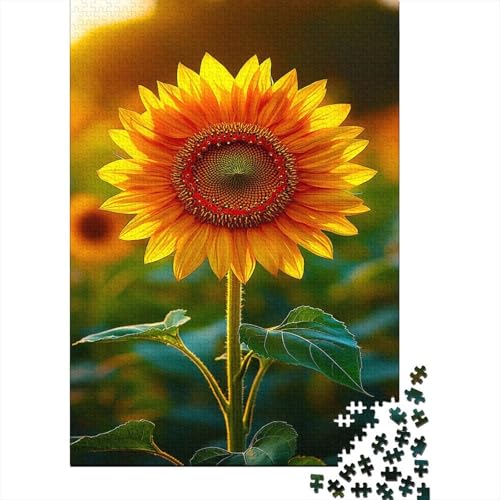 SunBlume Puzzle 300 Teile Puzzle Für Erwachsene Blume Stress Abbauen Familien-Puzzlespiel DIY Kreative Unterhaltung Schöne Geschenkidee Kräftigen Farben 300pcs (40x28cm) von lihuogongsio