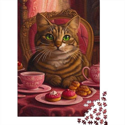 Tabby Katze 1000 Stück Puzzles Für Erwachsene Katze Lernspiel Herausforderung Lernspiel Spielzeug Geschenk Stress Abbauen Lernspiel Spielzeug 1000pcs (75x50cm) von lihuogongsio