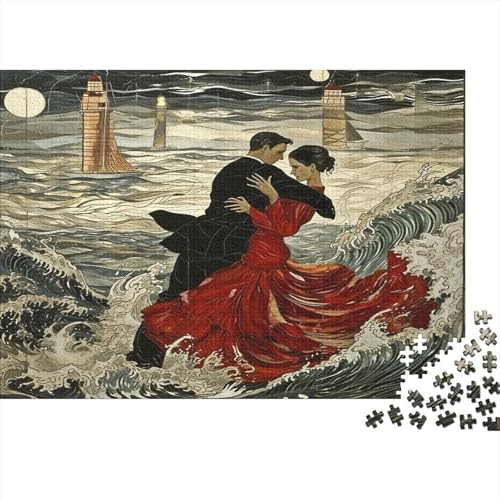 Tango 300 Stück Puzzles Für Erwachsene Tangotänzer Geschicklichkeitsspiel Für Die Ganze Familie Schöne Geschenkidee DIY Kreative Unterhaltung Fantasy-Puzzle 300pcs (40x28cm) von lihuogongsio