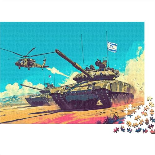 Tank 1000 Stück Puzzles Für Erwachsene Merkava Tank Lernspiel Herausforderung Lernspiel Spielzeug Geschenk Stress Abbauen Lernspiel Spielzeug Geschenk Farbig 1000pcs (75x50cm) von lihuogongsio