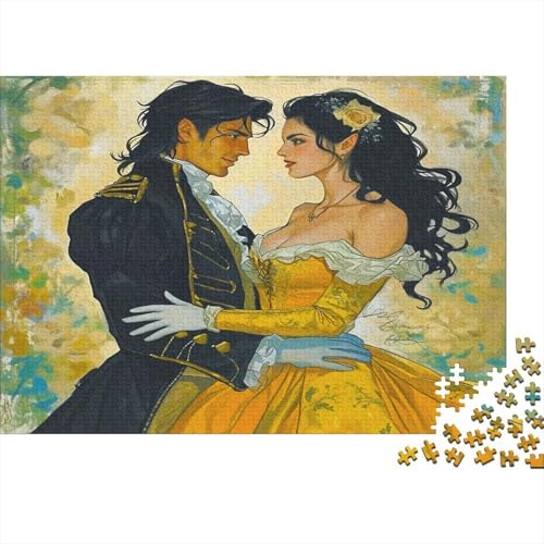 Tanzen 1000 Teile Puzzle Prinz und Prinzessin Impossible Für Erwachsene HochwerTiger Puzzle Fantasy Schöne Geschenkidee DIY Kreative Unterhaltung Spielzeug Dekoration 1000pcs (75x50cm) von lihuogongsio