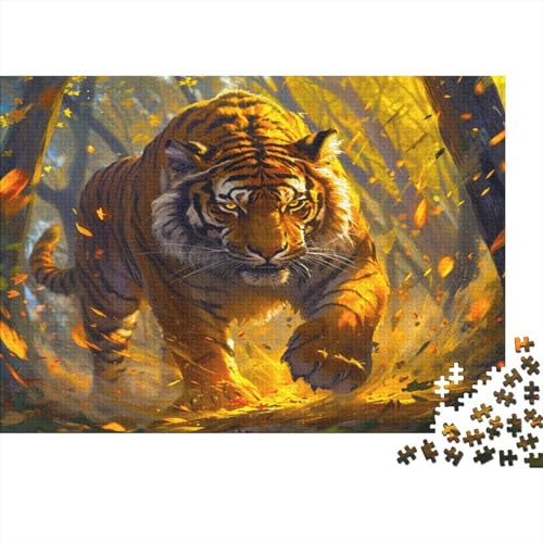 Tiger Puzzle 1000 Puzzle Tigerkönig Erwachsene Impossible Puzzle Geschicklichkeitsspiel Für Die Ganze Familie Puzzle Erwachsene Premium Quality Farbig Spaß 1000pcs (75x50cm) von lihuogongsio