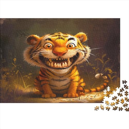 Tiger Puzzle Für Erwachsene 500 Puzzle Prähistorischer Tiger Anspruchsvoll Puzzle Teile Erwachsener Kniffel Spaß Für Die Ganze Familie Unmögliches Puzzle DIY Kreative 500pcs (52x38cm) von lihuogongsio