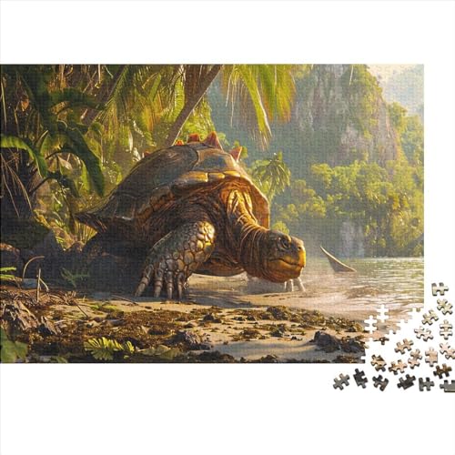 Tropische Küste Puzzle 300 Teile Puzzle Teilige Dracheschildkröte Spielepuzzles Für Die Ganze Familie Brain Challenge Raumdekoration Lernspiel Spielzeug Geschenk Mehrfarbig 300pcs (40x28cm) von lihuogongsio