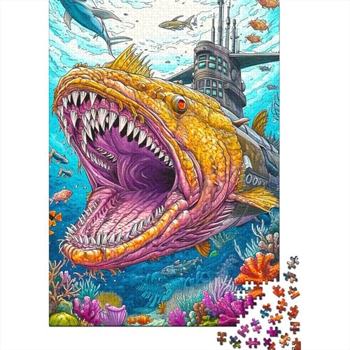 U-Boot Puzzle Für Erwachsene 500 Puzzle Seeungeheuer Anspruchsvoll Puzzle Teile Erwachsener Kniffel Spaß Für Die Ganze Familie Unmögliches Puzzle DIY Kreative 500pcs (52x38cm) von lihuogongsio