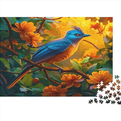 Vogel 500 Stück Puzzles Black-naped Monarch Stress Abbauen Familien-Puzzlespiel Kräftigen Farben Schöne Geschenkverpackung Lernspiel Spielzeug Geschenk Premium Quality 500pcs (52x38cm) von lihuogongsio