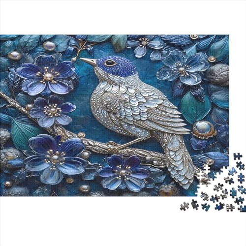 Vogel Puzzle 500 Teile Puzzle Für Erwachsene Rhododendronvogel Brain Challenge Geschicklichkeitsspiel Stress Abbauen Familien Herausforderndes Schöne Geschenkidee 500pcs (52x38cm) von lihuogongsio