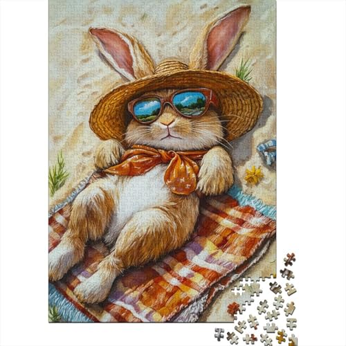 Weihnachten Hase 500 Stück Puzzles Hase Lernspiel Spielzeug Geschenk Geschicklichkeitsspiel Für Die Ganze Familie Schöne Geschenkidee DIY Kreative 500pcs (52x38cm) von lihuogongsio