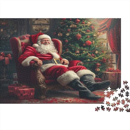 Weihnachten Puzzle 500 Teile Weihnachtsmann Puzz Erwachsene Spielepuzzles HochwerTiger Geschicklichkeitsspiel Lernspiel Spielzeug Geschenk Schöne Geschenkidee Farbig 500pcs (52x38cm) von lihuogongsio