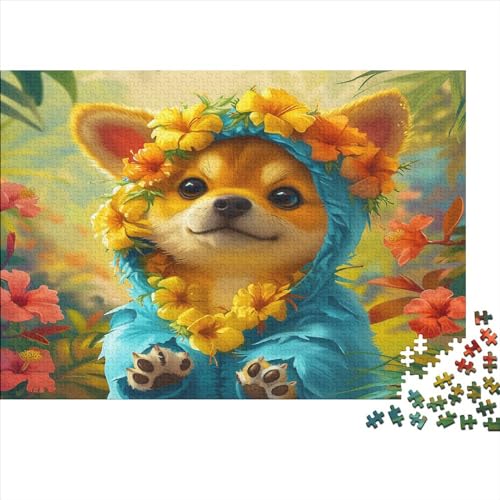 Welpe Puzzle 500 Puzzle Corgi-Hund Erwachsene Impossible Puzzle Geschicklichkeitsspiel Für Die Ganze Familie Puzzle Erwachsene Premium Quality Farbig Spaß 500pcs (52x38cm) von lihuogongsio