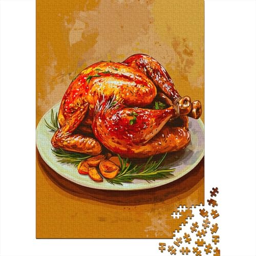 Whole Huhn 1000 Stück Puzzles Pute Erwachsene Stress Abbauen Familien 1000 Brain Challenge Lernspiel Spielzeug Premium Quality Spielzeug Geschenk 1000pcs (75x50cm) von lihuogongsio