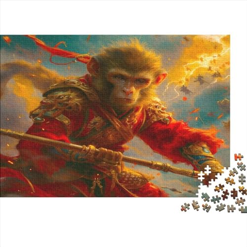 Wu Kong. Puzzle 1000 Teile Puzzle Für Erwachsene Affenkönig Geschicklichkeitsspiel Für Die Ganze Familie Premium Quality Schöne Geschenkidee Kräftigen Farben 1000pcs (75x50cm) von lihuogongsio