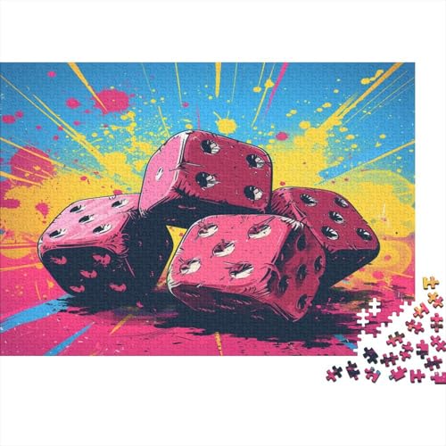 Würfel Puzzle 500 Teile Brettspiel Puzz Erwachsene Spielepuzzles Hochwertiger Geschicklichkeitsspiel Lernspiel Spielzeug Geschenk Schöne Geschenkidee Farbig 500pcs (52x38cm) von lihuogongsio