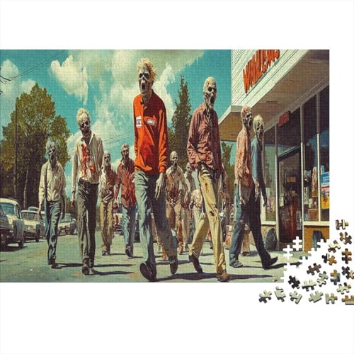 Zombies 300 Stück Puzzles Zombie Stress Abbauen Familien-Puzzlespiel Kräftigen Farben Schöne Geschenkverpackung Lernspiel Spielzeug Geschenk 300pcs (40x28cm) von lihuogongsio