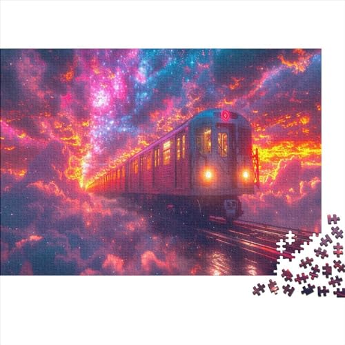 Zug Puzzle 300 Teile Puzzle Für Erwachsene kosmische Wolken Brain Challenge Geschicklichkeitsspiel Stress Abbauen Familien Herausforderndes Schöne Geschenkidee 300pcs (40x28cm) von lihuogongsio