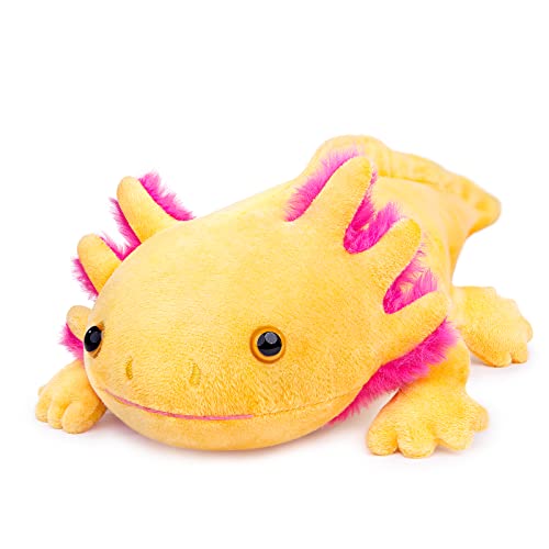 lilizzhoumax Axolotl plüschtier 84cm/33”, simuliertes Tier Axolotl plüschtier, Kawaii Axolotl plüschtier, realistische Axolotl plüschtier Spielzeug für Wilde Tiere, Geschenk für Freunde und Kinder von lilizzhoumax